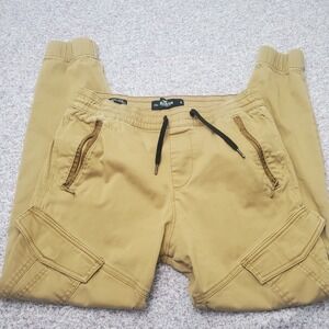 Hollister Skinny Cargo Jogger Pants Men's Small Advanced Stretch Tan Khaki (S)
